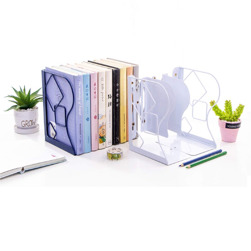 Gardesk Adjustable Bookends - Nonskid Heavy Duty Book Ends for Desk - Book Stand & Organizer - Image 5